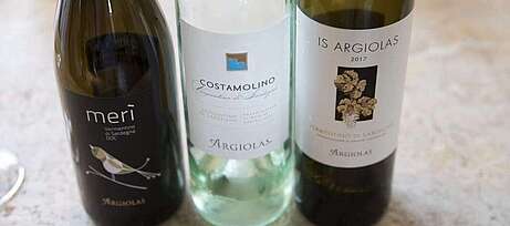 Wein-Italien-Sardinien-Weinflaschen Vermentino di Sardegna